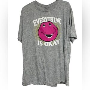 Barney Adult "Everything Is Okay" T-Shirt Multiple Sizes
